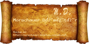 Morschauer Dömötör névjegykártya